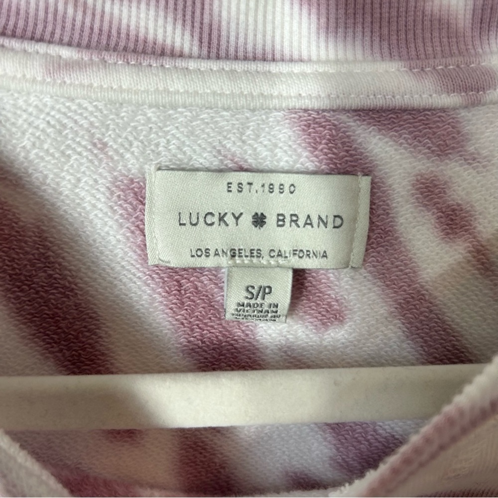 Lucky Brand | Tie Dye Light Purple White Sweatshirt Women’s Size Small - Picture 5 of 13